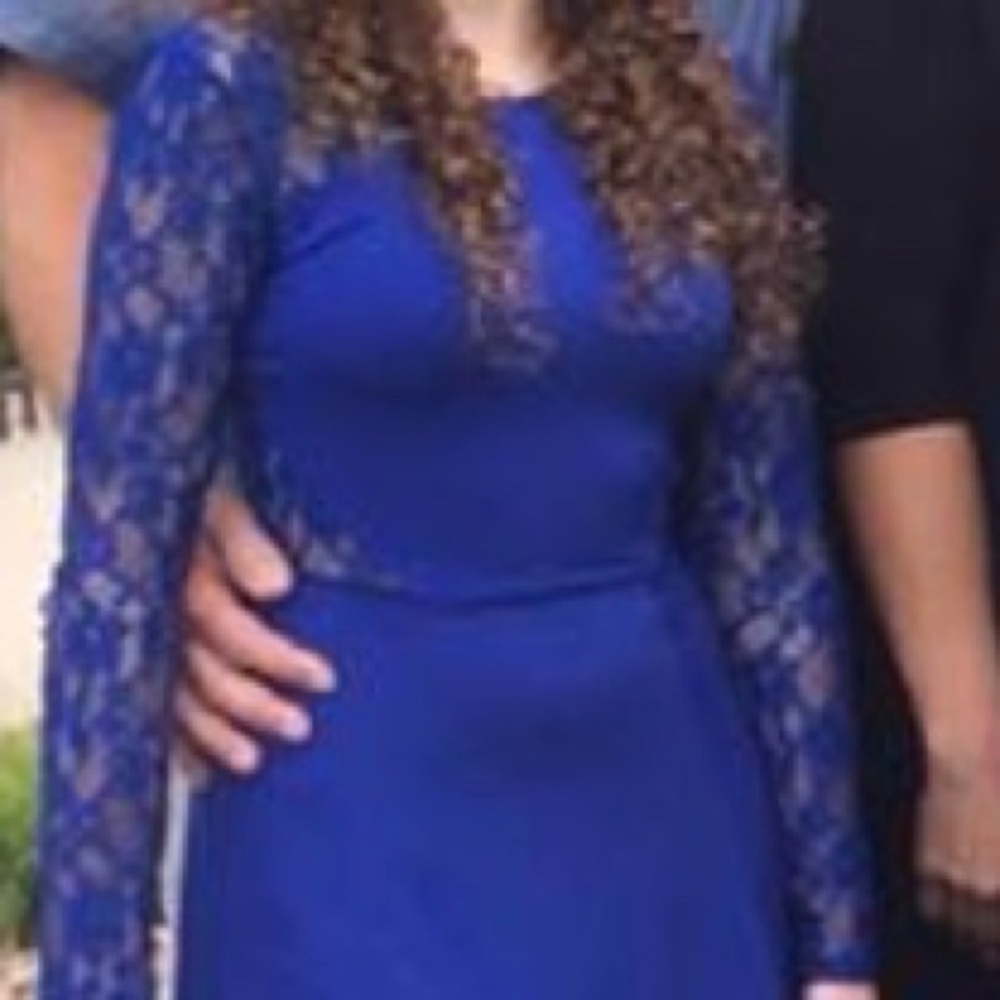🌺 H & M DRESS WITH MATCHING COLOR LACE - Picture 6 of 8